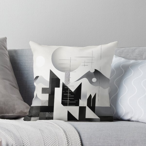 Item preview, Explore "Simplistic & Minimalistic Snowy Winter Alps" with Bauhaus Flair designed and sold by ArtificialGenes.