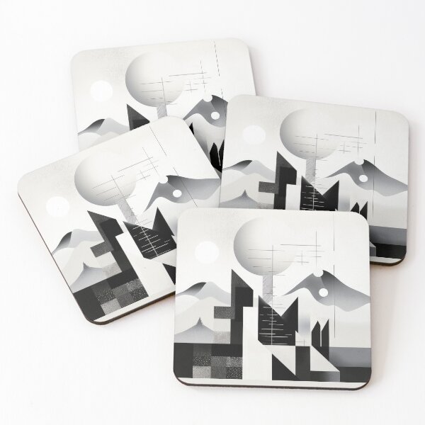Artikelvorschau, Entdecken Sie "Simplistic & Minimalistic Snowy Winter Alps" mit Bauhaus-Flair entworfen und verkauft von ArtificialGenes.