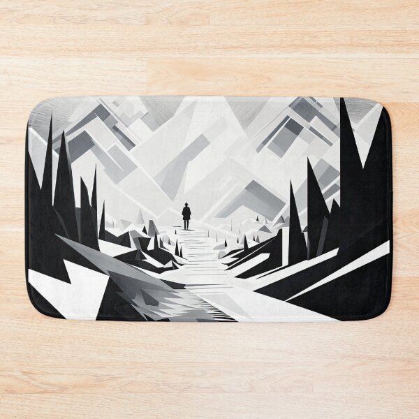 Artikelvorschau, Entdecken Sie "Simplistic & Minimalistic Snowy Winter Alps" mit Bauhaus-Flair entworfen und verkauft von ArtificialGenes.