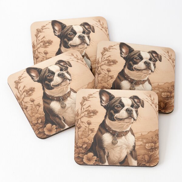 Item preview, Boston Terrier: The Lively Elegance of Wood (Pyro Pets Art - 104) designed and sold by pyropetsart.