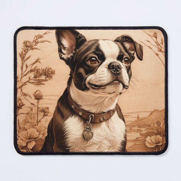 Item preview, Boston Terrier: The Lively Elegance of Wood (Pyro Pets Art - 104) designed and sold by pyropetsart.
