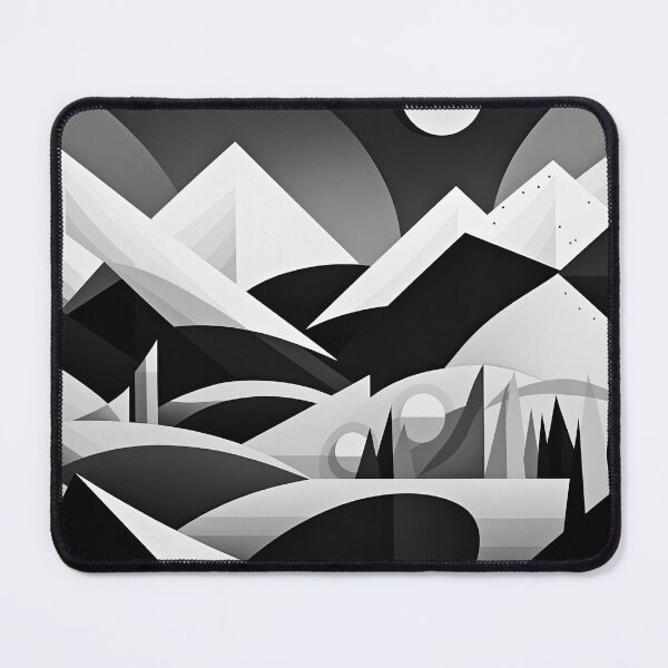 Item preview, Explore "Simplistic & Minimalistic Snowy Winter Alps" with Bauhaus Flair designed and sold by ArtificialGenes.