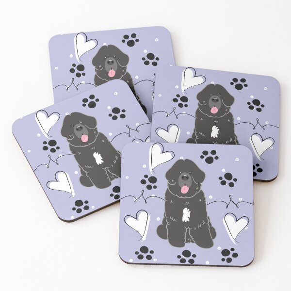 Item preview, LOVE Black White Newfie Newfoundland Landseer Dog 4 designed and sold by Lulupainting.