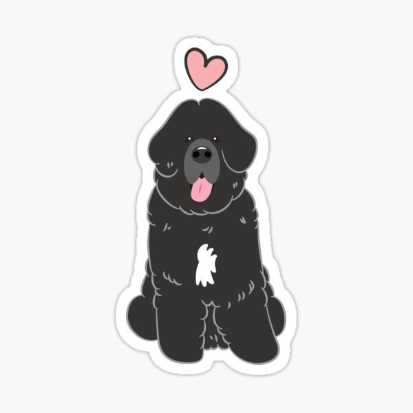 Item preview, LOVE Black White Newfie Newfoundland Landseer Dog 4 designed and sold by Lulupainting.
