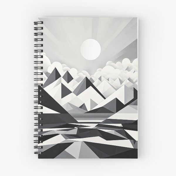 Item preview, Explore "Simplistic & Minimalistic Snowy Winter Alps" with Bauhaus Flair designed and sold by ArtificialGenes.