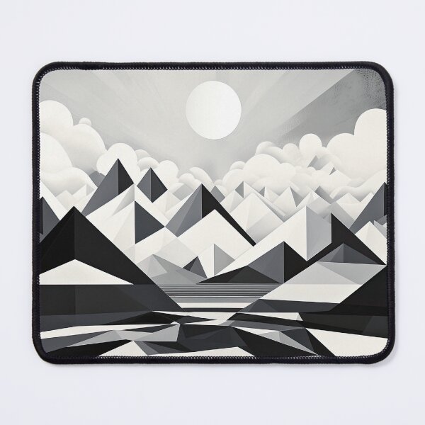 Item preview, Explore "Simplistic & Minimalistic Snowy Winter Alps" with Bauhaus Flair designed and sold by ArtificialGenes.
