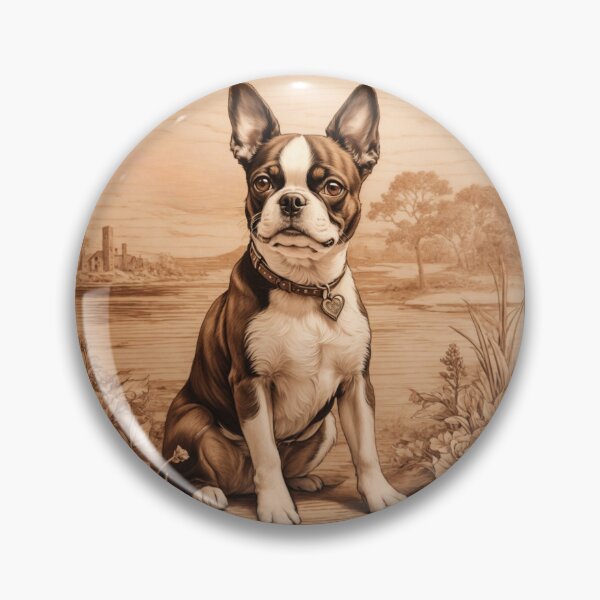 Item preview, Boston Terrier: The Lively Elegance of Wood (Pyro Pets Art - 105) designed and sold by pyropetsart.