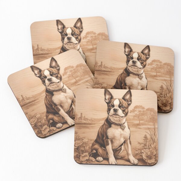 Item preview, Boston Terrier: The Lively Elegance of Wood (Pyro Pets Art - 105) designed and sold by pyropetsart.