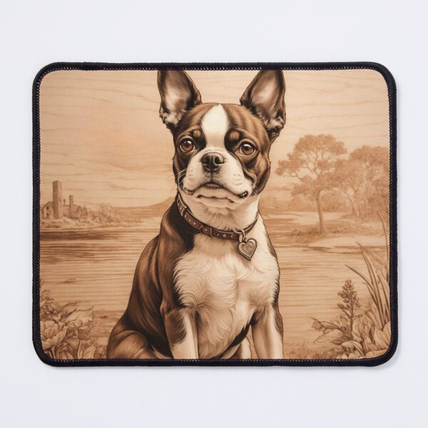 Item preview, Boston Terrier: The Lively Elegance of Wood (Pyro Pets Art - 105) designed and sold by pyropetsart.