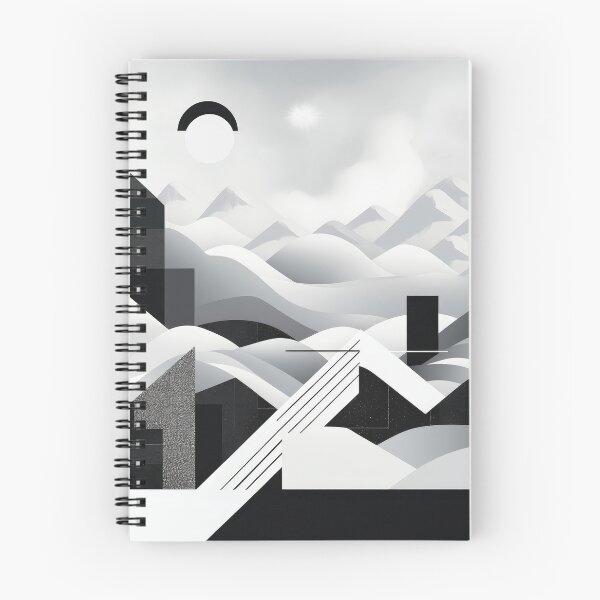 Item preview, Explore "Simplistic & Minimalistic Snowy Winter Alps" with Bauhaus Flair designed and sold by ArtificialGenes.