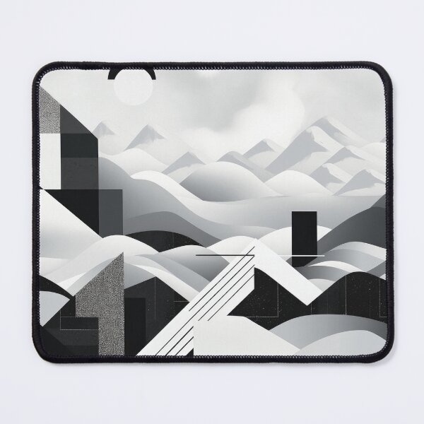 Item preview, Explore "Simplistic & Minimalistic Snowy Winter Alps" with Bauhaus Flair designed and sold by ArtificialGenes.