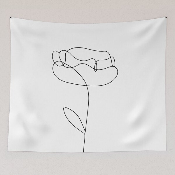 Item preview, Lonely one line flower designed and sold by MadebyJam.