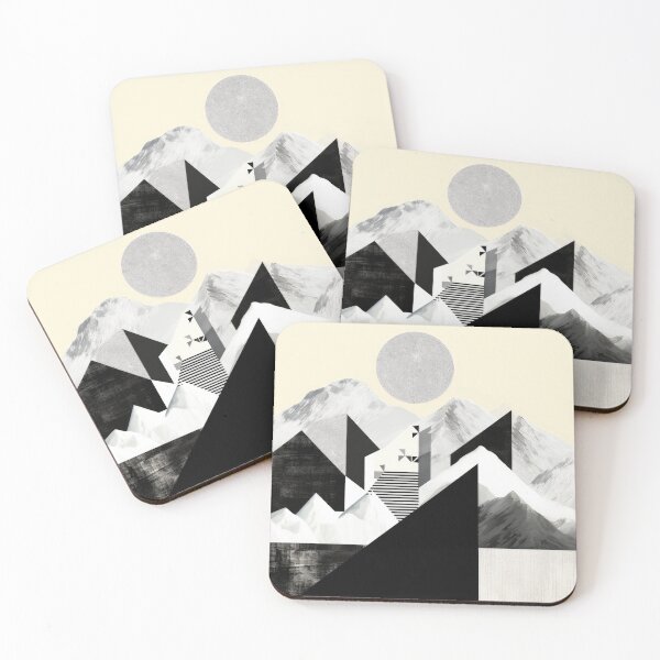 Item preview, Explore "Simplistic & Minimalistic Snowy Winter Alps" with Bauhaus Flair designed and sold by ArtificialGenes.