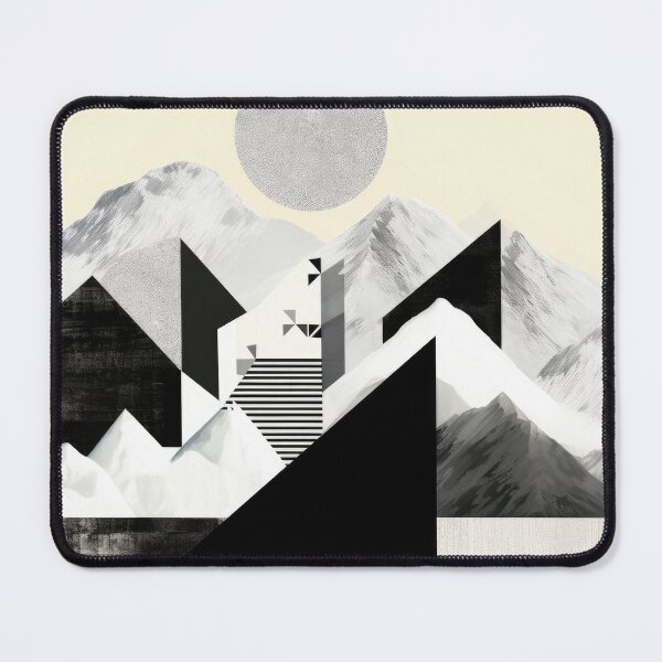 Item preview, Explore "Simplistic & Minimalistic Snowy Winter Alps" with Bauhaus Flair designed and sold by ArtificialGenes.