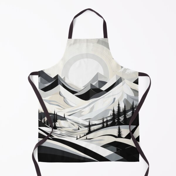 Item preview, Explore "Simplistic & Minimalistic Snowy Winter Alps" with Bauhaus Flair designed and sold by ArtificialGenes.