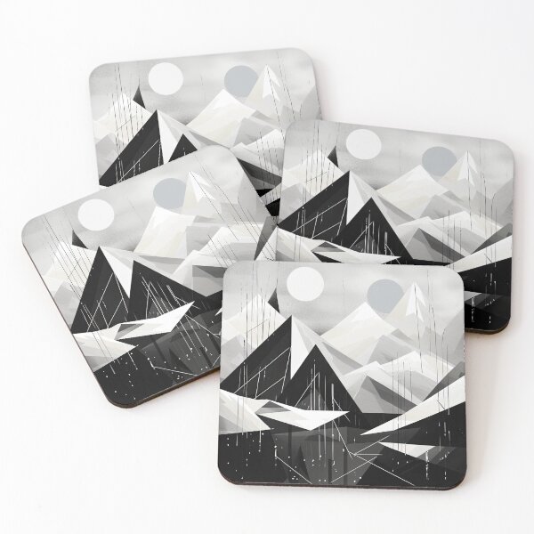 Artikelvorschau, Entdecken Sie "Simplistic & Minimalistic Snowy Winter Alps" mit Bauhaus-Flair entworfen und verkauft von ArtificialGenes.
