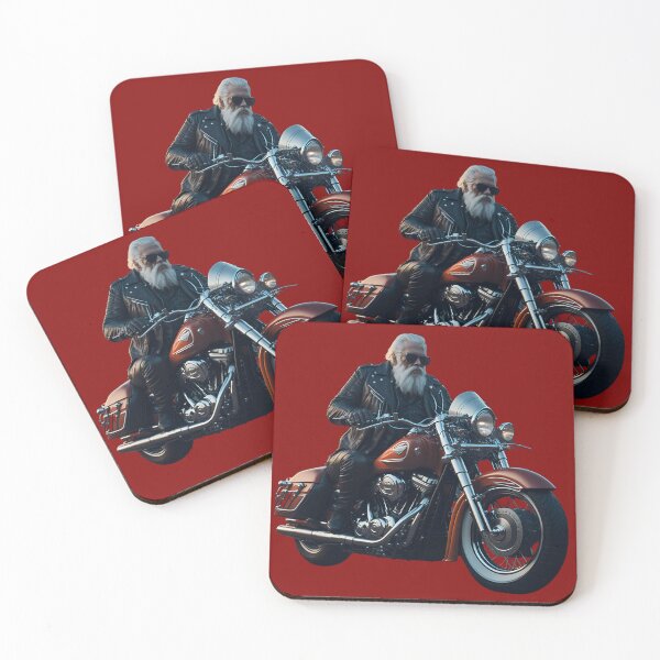 Item preview, Ancient rider with leather jacket in classic motorcycle free and wild designed and sold by Carlos Gudino.