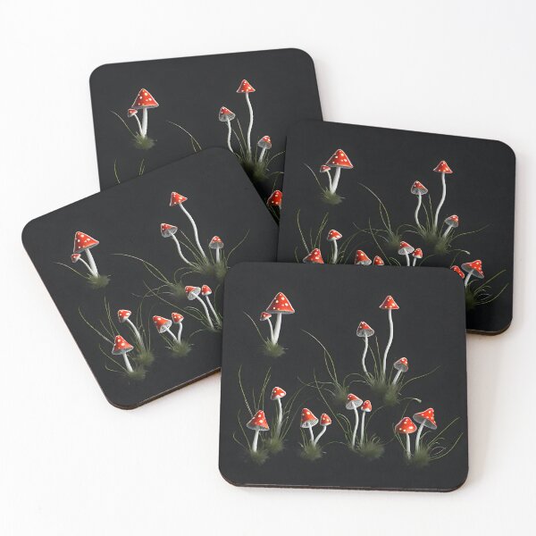 Item preview, Red toadstools with white dots - realistic graphics depicting mushrooms in the forest. designed and sold by My-fake-places.