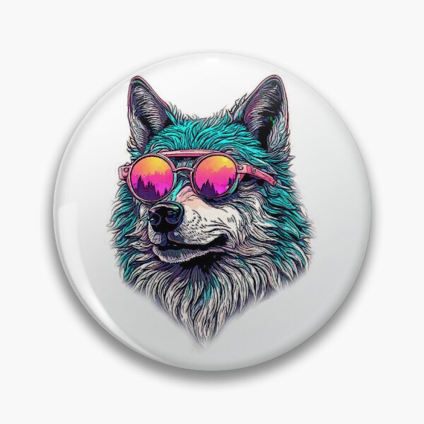 Item preview, The Wolf observing with his sunglasses designed and sold by Mahilis.