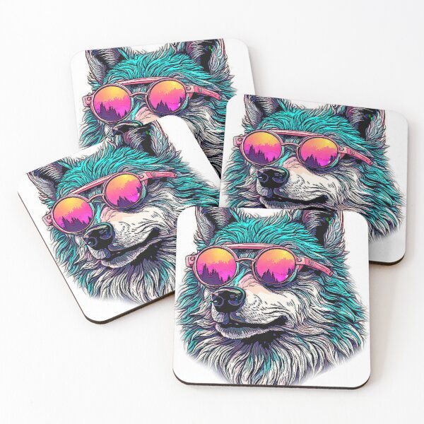Item preview, The Wolf observing with his sunglasses designed and sold by Mahilis.