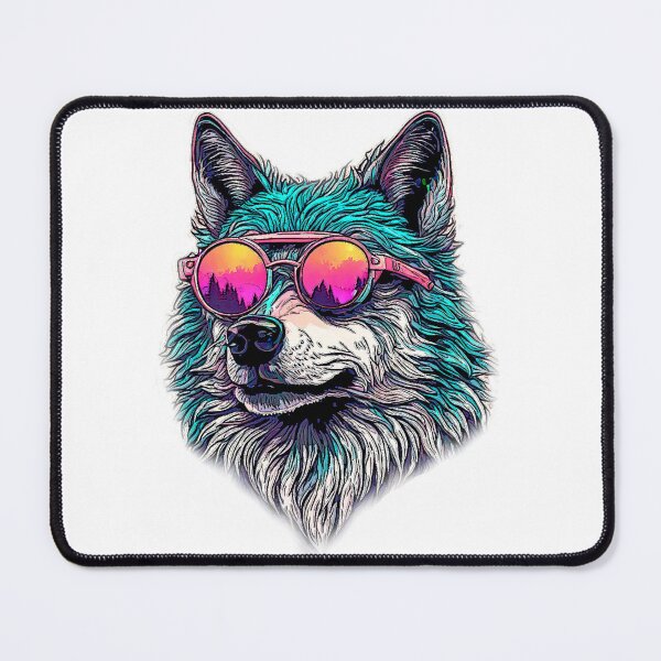 Item preview, The Wolf observing with his sunglasses designed and sold by Mahilis.