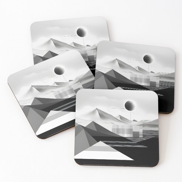 Item preview, Explore "Simplistic & Minimalistic Snowy Winter Alps" with Bauhaus Flair designed and sold by ArtificialGenes.