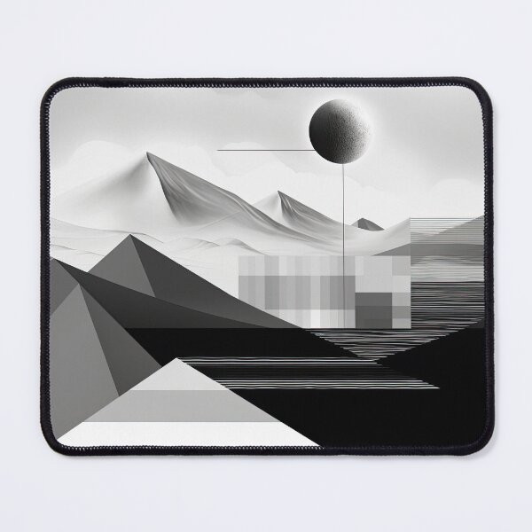 Item preview, Explore "Simplistic & Minimalistic Snowy Winter Alps" with Bauhaus Flair designed and sold by ArtificialGenes.