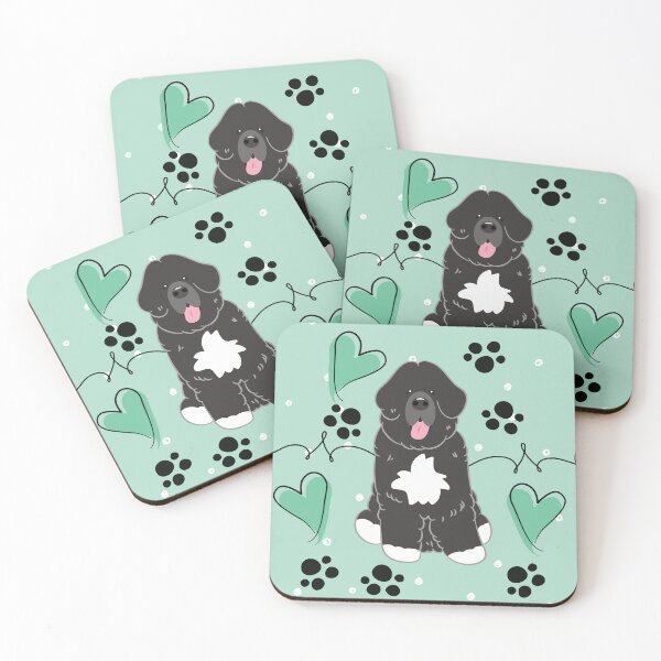 Item preview, LOVE Black White Newfie Newfoundland Landseer Dog 5 designed and sold by Lulupainting.