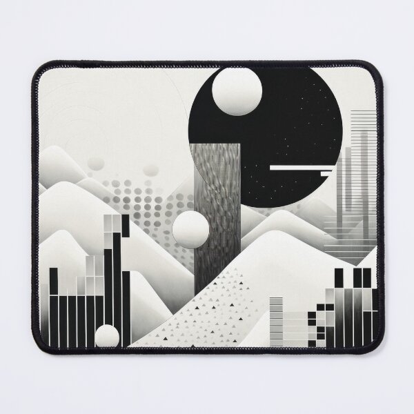 Item preview, Explore "Simplistic & Minimalistic Snowy Winter Alps" with Bauhaus Flair designed and sold by ArtificialGenes.