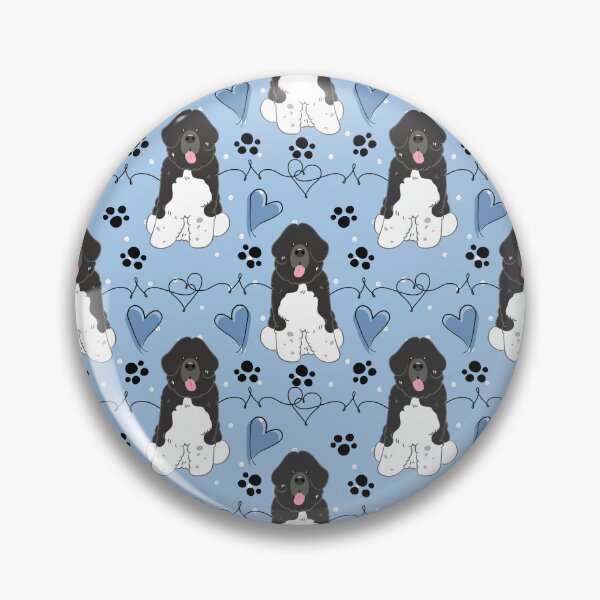 Item preview, LOVE Black White Newfie Newfoundland Landseer Dog 6 designed and sold by Lulupainting.