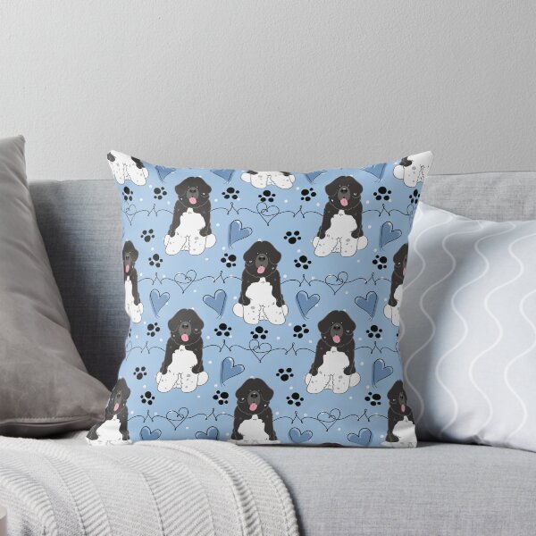 Item preview, LOVE Black White Newfie Newfoundland Landseer Dog 6 designed and sold by Lulupainting.