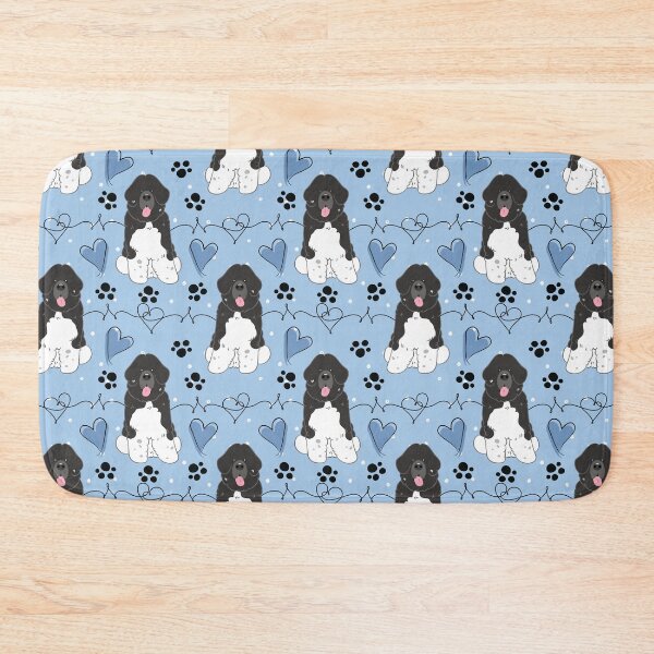 Item preview, LOVE Black White Newfie Newfoundland Landseer Dog 6 designed and sold by Lulupainting.