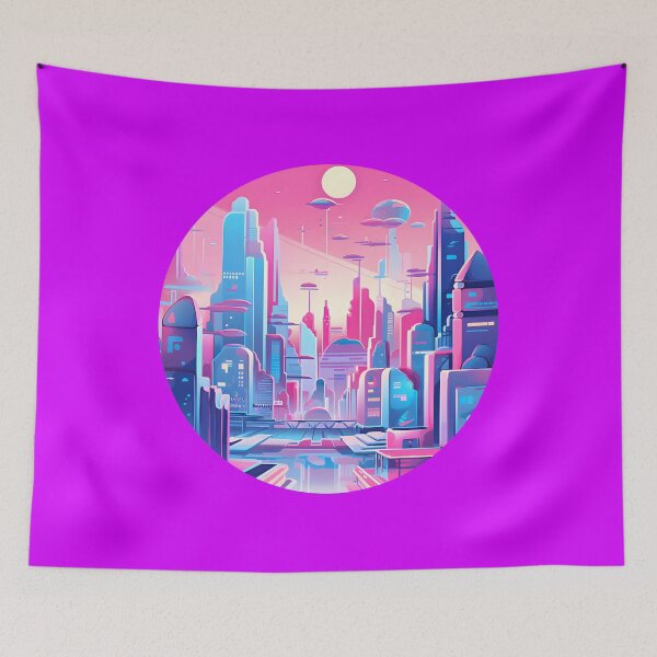 Item preview, Subtle Trans Pride Future City designed and sold by ArtliciousHUMAN.