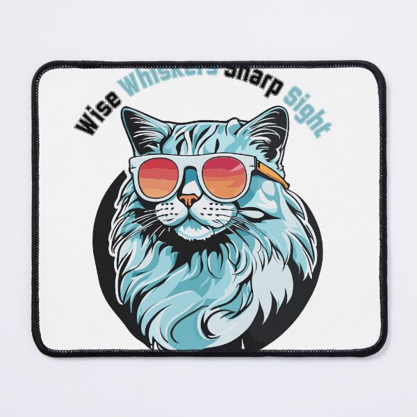 Item preview, Cat Drawing Sunglasses Meow Vision designed and sold by Mr-Peace-Shop.