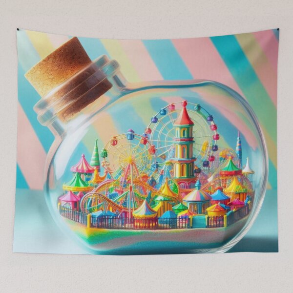 Item preview, An amusement park in a glass bottle. designed and sold by growing-mom.