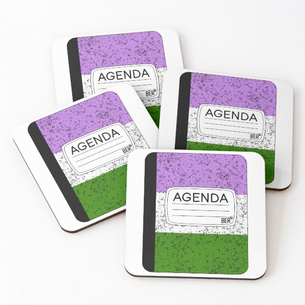 Item preview, Subtle Genderqueer LGBTQ+ Pride Agenda Composition Notebook designed and sold by SentABear.