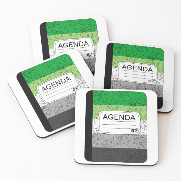 Item preview, Subtle Aromantic LGBTQ+ Pride Agenda Composition Notebook designed and sold by SentABear.