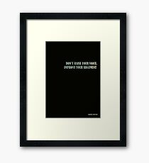 Harvey Specter - Quote Framed Print