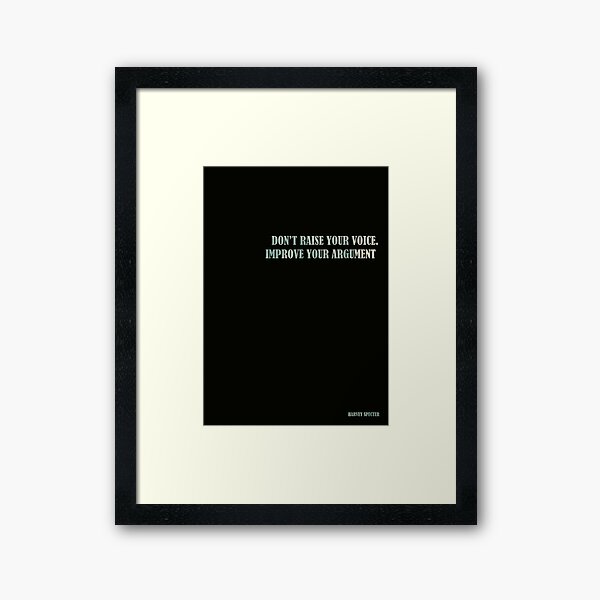 Harvey Specter - Quote Framed Art Print