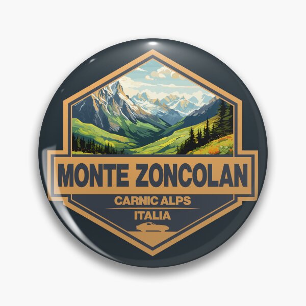 Item preview, Monte Zoncolan Italy Travel Art Badge designed and sold by KrisSidDesigns.