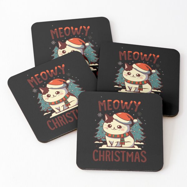 Item preview, Meowy Christmas Cat Artwork designed and sold by Collision19.