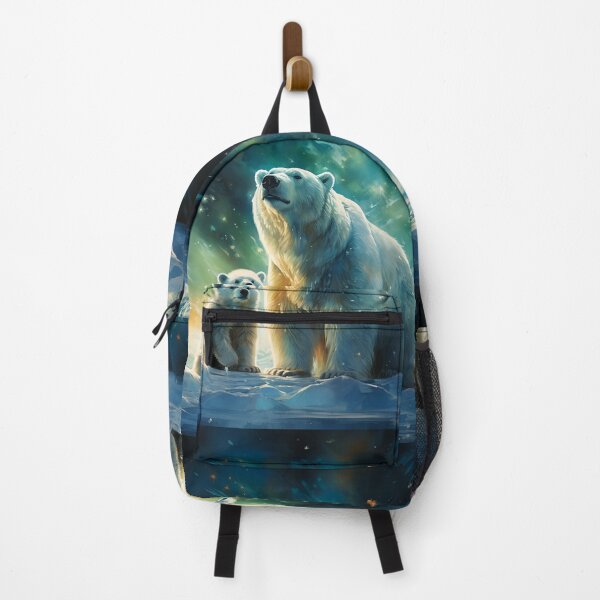Item preview, Polar bears and Aurora borealis 2 designed and sold by Red Witch Art.