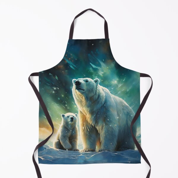 Item preview, Polar bears and Aurora borealis 2 designed and sold by Red Witch Art.