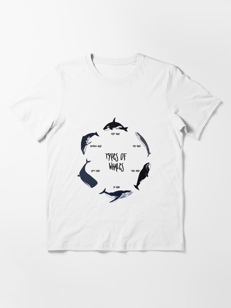 types of whales shirt