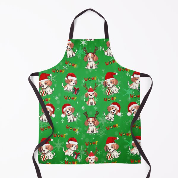 Item preview, Cute Beagle Puppies Christmas Pattern on Blue Snowflake Background  designed and sold by MimsTees.