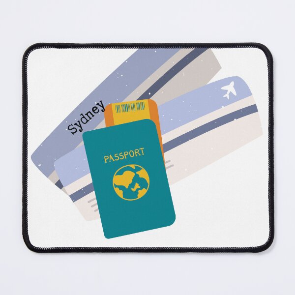 Item preview, Airplane ticket to Sydney designed and sold by Mirth and Magic.