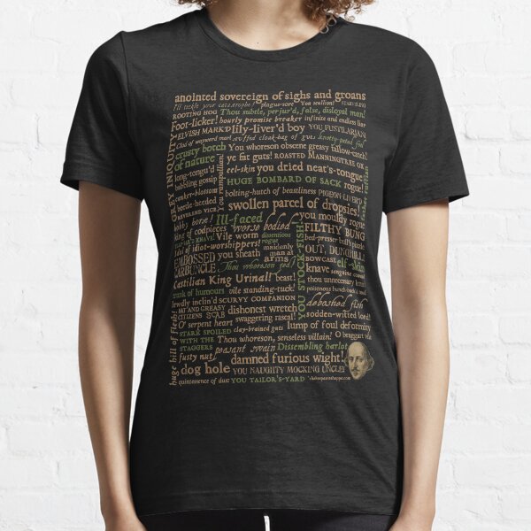 Shakespeare Insults Dark - Revised Edition (by incognita) Essential T-Shirt