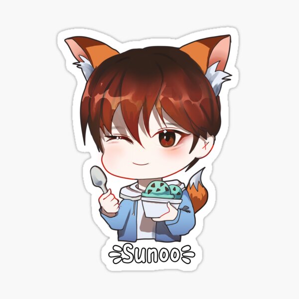 Item preview, Sunoo Chibi Enhypen (with text) designed and sold by lilymarg.
