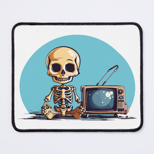 Item preview, Cute Little Skeleton With Old TV 80's designed and sold by GridBalcony.