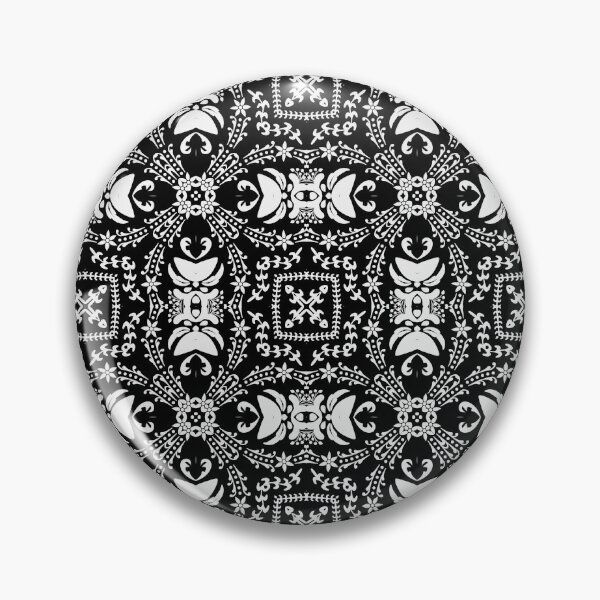 Item preview, Black and white damask openwork pattern designed and sold by fuzzyfox.